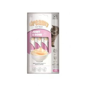 M-Pets Creamy Joint Bone Tavuklu Sığırlı ve Somonlu 4x15 gr Kedi Ödülü