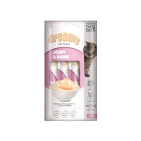 M-Pets Creamy Joint Bone Tavuklu Sığırlı ve Somonlu 4x15 gr Kedi Ödülü