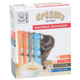 M-Pets Creamy Karışık Lezzetler 2 48x15 gr Krema Kedi Ödülü