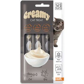 M-Pets Creamy Morina 4x15 gr 4 Adet Balıklı Biftekli Kedi Ödülü