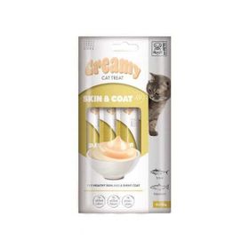 M-Pets Creamy Skin Coat Somonlu ve Tuna Balıklı 4x15 gr Kedi Ödülü