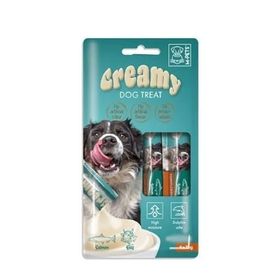 M-Pets Creamy Somon Balıklı ve Biftekli Sıvı 4x15 gr Köpek Ödülü