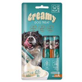 M-Pets Creamy Somon Balıklı ve Biftekli Sıvı 4x15 gr Köpek Ödülü