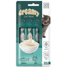 M-Pets Creamy Somon Balıklı ve Sığır Etli Sıvı 4x15 gr Kedi Ödülü