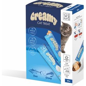 M-Pets Creamy Ton Balıklı Karidesli 25x15 gr Kedi Ödülü