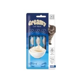 M-Pets Creamy Ton Balıklı ve Karidesli Sıvı 4x15 gr Kedi Ödülü