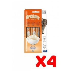 M-Pets Creamy Treats Yengeçli 4x15 gr Kedi Ödül Maması