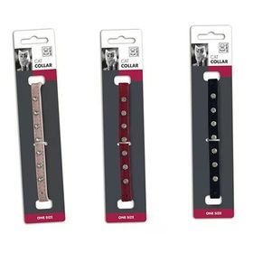 M-Pets Diamonds Zilli 30 cm Karışık Renkli Kedi Boyun Tasması