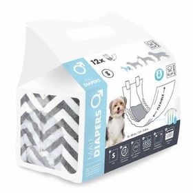 M-Pets Diapers 15-30 cm S 12'li Erkek Köpekler İçin Külot Bez
