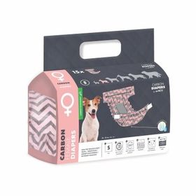 M-Pets Diapers 26x42 cm S 15'li Dişi Köpekler İçin Külot Bez