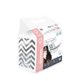 M-Pets Diapers 48-70 cm XXL 10'lu Dişi Köpekler İçin Külot Bez