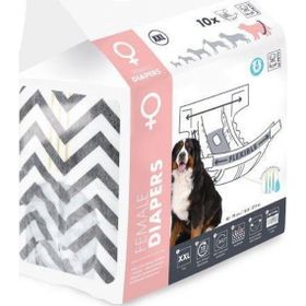 M-Pets Diapers 48-70 cm XXL 10'lu Dişi Köpekler İçin Külot Bez