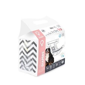 M-Pets Diapers 48-70 cm XXL 10'lu Dişi Köpekler İçin Külot Bez