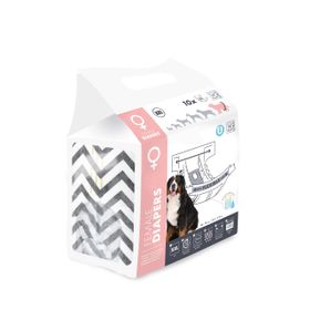 M-Pets Diapers 48-70 cm XXL 10'lu Dişi Köpekler İçin Külot Bez