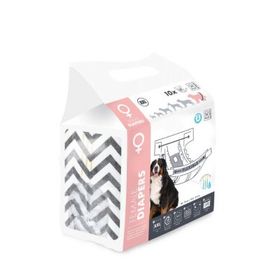 M-Pets Diapers 48-70 cm XXL 10'lu Dişi Köpekler İçin Külot Bez