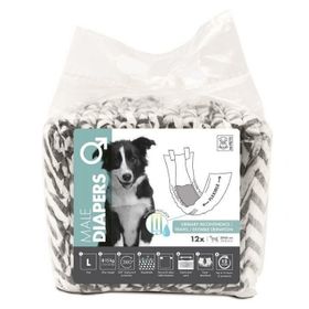 M-Pets Diapers L 12 Li Erkek Köpekler İçin Külot