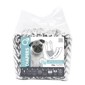 M-Pets Diapers S 12 Li Erkek Köpekler için Külot