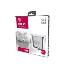 M-Pets Doras 4 Yönlü 19.7x19 cm Beyaz Kedi Kapısı