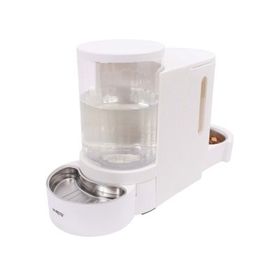 M-Pets Duplo Hazneli 3000 ml Beyaz Kedi ve Köpekler İçin Mama ve Su Kabı