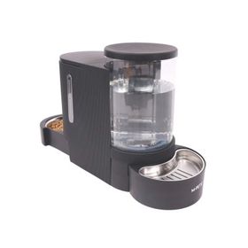 M-Pets Duplo Hazneli 6000 ml Siyah Kedi ve Köpekler İçin Mama ve Su Kabı