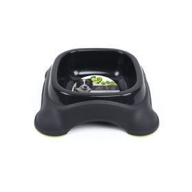 M-Pets Eco Double 1150 ml Siyah Köpekler İçin Plastik Mama ve Su Kabı