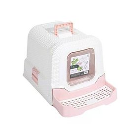 M-Pets Eco Pembe 69x42x41 cm Rattan Kapalı Kedi Tuvaleti