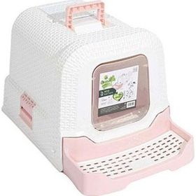 M-Pets Eco Pembe 69x42x41 cm Rattan Kapalı Kedi Tuvaleti