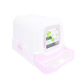 M-Pets Eco Pembe 69x42x41 cm Rattan Kapalı Kedi Tuvaleti