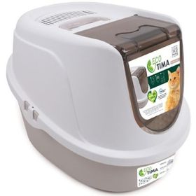 M-Pets Eco Tima Bej M 40x38x53 cm Kapalı Kedi Tuvaleti