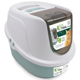 M-Pets Eco Tima Yeşil M 40x38x53 cm Kapalı Kedi Tuvaleti