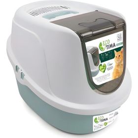 M-Pets Eco Tima Yeşil M 40x38x53 cm Kapalı Kedi Tuvaleti