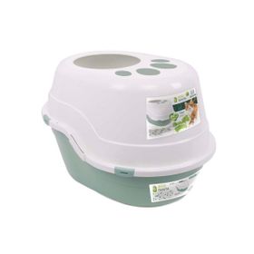 M-Pets Eco Yeşil 63x49x42 cm Tanta Üstten Girişli Kapalı Kedi Tuvaleti