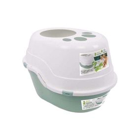 M-Pets Eco Yeşil 63x49x42 cm Tanta Üstten Girişli Kapalı Kedi Tuvaleti