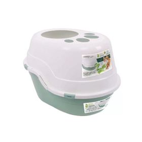 M-Pets Eco Yeşil 63x49x42 cm Tanta Üstten Girişli Kapalı Kedi Tuvaleti