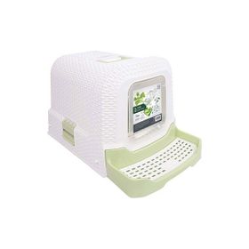 M-Pets Eco Yeşil 69x42x41 cm Rattan Kapalı Kedi Tuvaleti