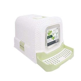 M-Pets Eco Yeşil 69x42x41 cm Rattan Kapalı Kedi Tuvaleti