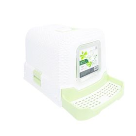 M-Pets Eco Yeşil 69x42x41 cm Rattan Kapalı Kedi Tuvaleti