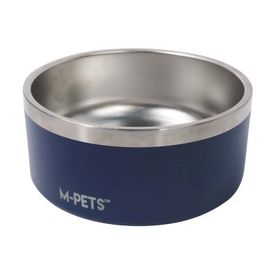 M-Pets Eskimo Çift Cidarlı 1250 ml Mavi Köpek Mama ve Su Kabı