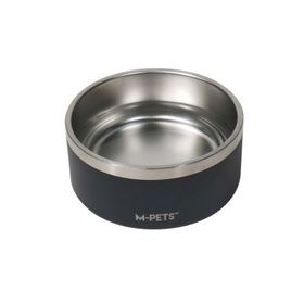 M-Pets Eskimo Çift Cidarlı 2000 ml Siyah Köpek Mama ve Su Kabı