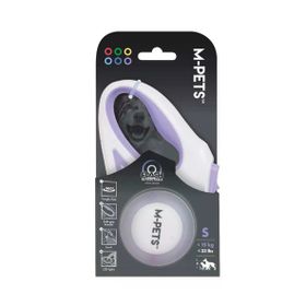 M-Pets Flash Ledli Mor 3 mt Otomatik Şerit Köpek Gezdirme Tasması