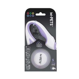 M-Pets Flash Ledli Mor 3 mt Otomatik Şerit Köpek Gezdirme Tasması