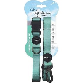 M-Pets Gentle L Yeşil Köpek Boyun Tasması ve Gezdirme Kayışı Seti