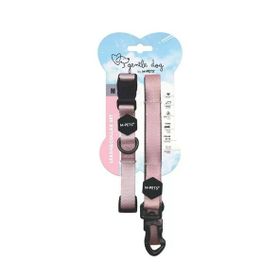 M-Pets Gentle M Pembe Köpek Boyun Tasması ve Gezdirme Kayışı Seti