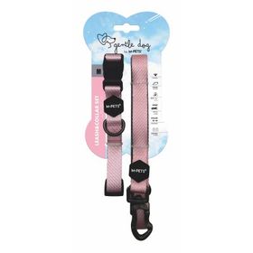 M-Pets Gentle M Pembe Köpek Boyun Tasması ve Gezdirme Kayışı Seti
