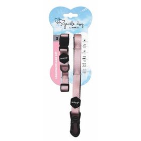 M-Pets Gentle S Pembe Köpek Boyun Tasması ve Gezdirme Kayışı Seti