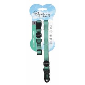 M-Pets Gentle S Yeşil Köpek Boyun Tasması ve Gezdirme Kayışı Seti