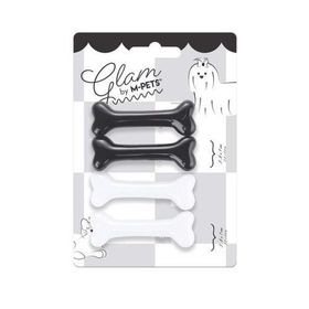 M-Pets Glam Kemikli Siyah-Beyaz Kedi ve Köpekler İçin Toka