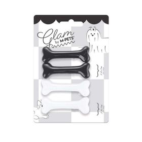 M-Pets Glam Kemikli Siyah-Beyaz Kedi ve Köpekler İçin Toka