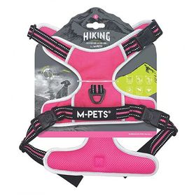 M-Pets Hiking Reflektörlü L Pembe 45-95 cm Köpek Göğüs Tasması