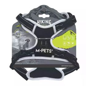 M-Pets Hiking Reflektörlü M Siyah Köpek Göğüs Tasması